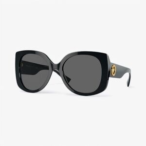 Versace Sunglasses w/COA Black & Gold Frames New